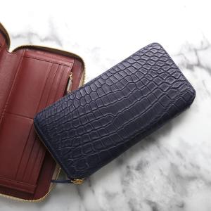 sankyo shokai（三京商会） クロコダイル 長財布 メンズ マット加工