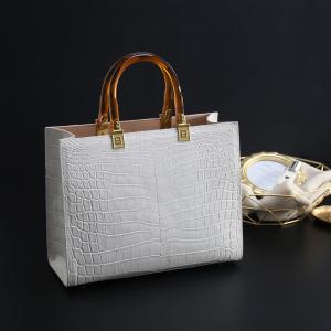 ヒマラヤ スモール クロコダイル 日本製 ハンドバッグ センター取り