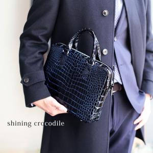 未使用タグ付き☆　三京商会　クロコダイル　ビジネスバッグ　大容量　ブリーフバッグ sankyo shokai 日本製 クロコダイル ブリーフケース メンズ 2way