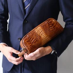 sankyo shokai オーストリッチ メンズ バッグ ダイヤルキー付き