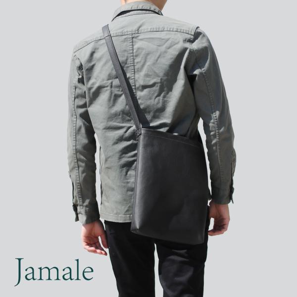 Jamale イタリアンレザー 本革 サコッシュ メンズ ブラウン ダークブラウン ブラック(No....