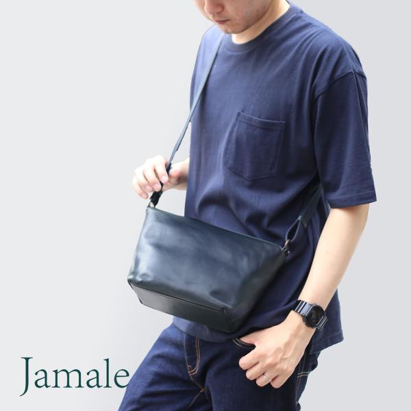 【クーポン対象!!】Jamale ジャマレ 牛革 防水レザー ショルダー バッグ メンズ 日本製 (...