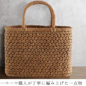 山葡萄 かごバッグ レディース 六角花編み 5...の詳細画像2