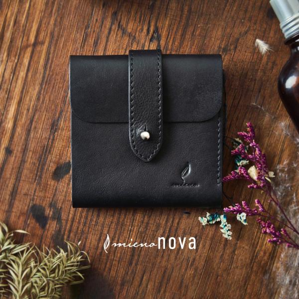折り財布 レディース 本革 二つ折り財布 お財布 牛革 mieno nova［名入れ 可能］ ［ネコ...