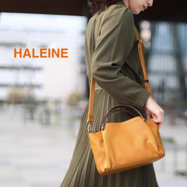 ショルダーバッグ レディース 斜めがけ 軽量 ブランド HALEINE 本革 トートバッグ 軽い バ...