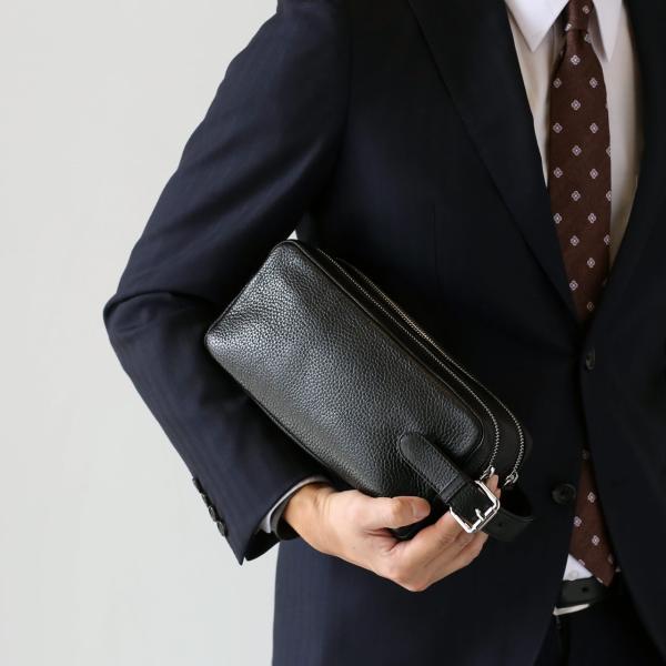 セカンドバッグ メンズ 本革 牛革 Wファスナー ビジネス カジュアル ブランド mieno ミエノ...