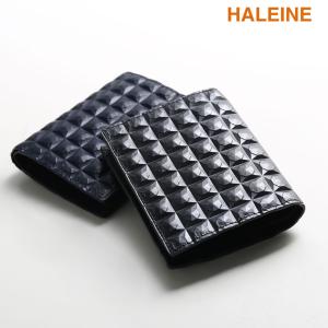 HALEINE 3Dデザイン 本革 コンパクト財布 レディース 2つ折り財布 ミニ財布 4FB (07000579r)｜j-white