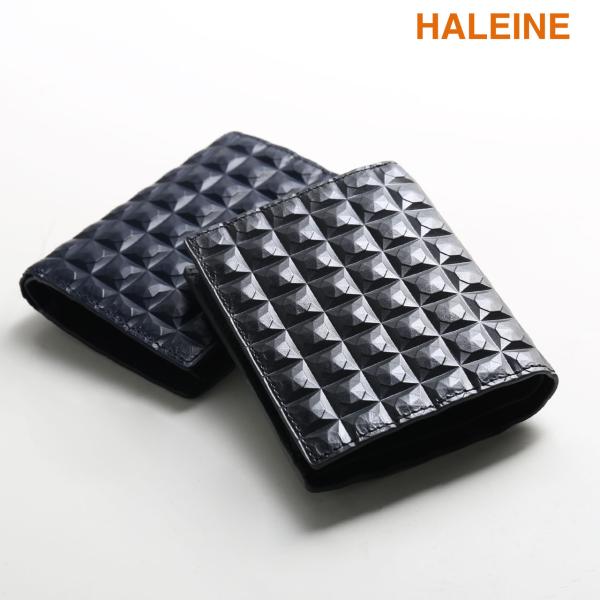 ［5%OFFクーポン］HALEINE 3Dデザイン 本革 コンパクト財布 レディース 2つ折り財布 ...