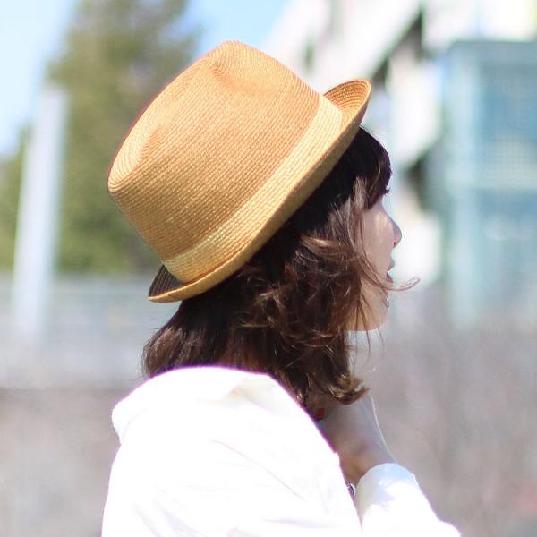 ペーパーハット 中折れ 帽子 レディース 春 夏 折りたたみ ハット サイズ調整可能 日よけ 日本製...