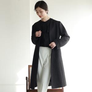 【極美品】カシミヤ100％ 黒 ダブル ロングコート サイズ40 着丈123㎝ sankyo shokai（三京商会） カシミヤ 100％ ダブル ロング コート