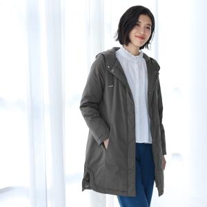 ダウンフード付きレミレリーフ　しおかの sankyo shokai フード付き ダウンコート レディース ロング