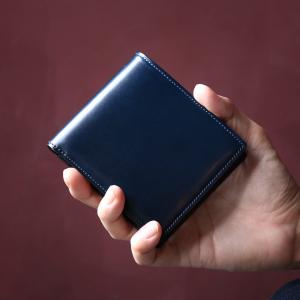 PRAIRIE プレリー 日本製 二つ折り財布 メンズ ナチュラルコードバン 小銭入れ付き PRAIRIEGINZA［名入れ 可能］(09000489-mens-1) バレンタイン｜sankyo shokai-三京商会