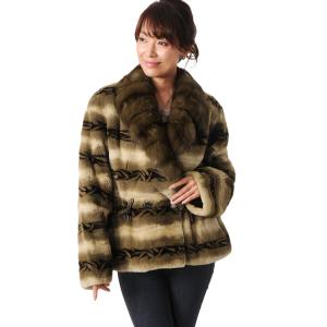 SAGA サガ ミンク ファー ロングコート ダーク : エルベートブルー