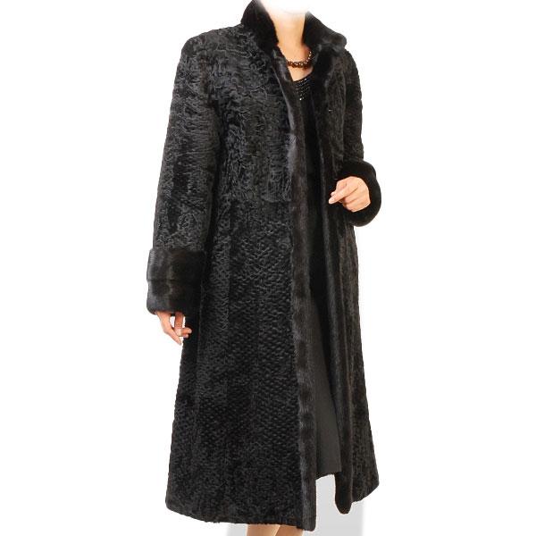 ［割引クーポン対象］ファー/(ファージャケット ファーコート)(ファー 毛皮)カラクルラムロングコー...