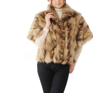 FOXEY フォクシー　カシミヤ100% セーブルファー　アウター　ジャケット 中古・古着通販】FOXEY (フォクシー) ミンクカラー付カシミヤ