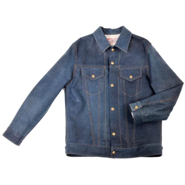 キッズ ディアスキン デニムプリント ジャケット サイズ 90 100 110 120 ギフト (N...