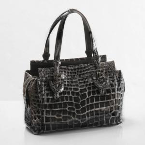 ヒマラヤ スモール クロコダイル 日本製 ハンドバッグ センター