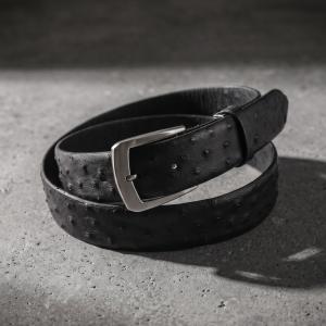 ★KODAC★75%OFF 未使用 高級オーストリッチメンズベルト タケオニシダ ベルト オーストリッチ 黒 SSバックル : たかみ質店