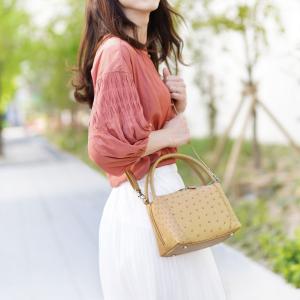 オーストリッチ ポシェット 2WAY ミニショルダー レディース