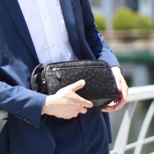 sankyo shokai（三京商会） アザラシ革 セカンドバッグ ダブル