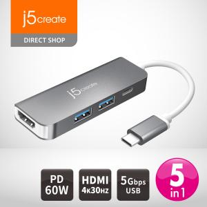 j5 create USB-C to 4ポート HDMI ディスプレイアダプター 変換