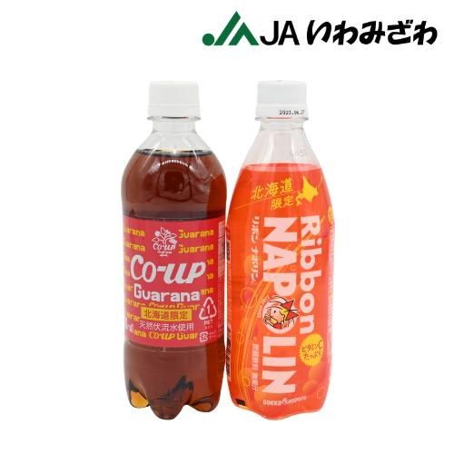 北海道限定 コアップガラナ500ｍｌ＆リボンナポリン450ml×各12本 北海道限定