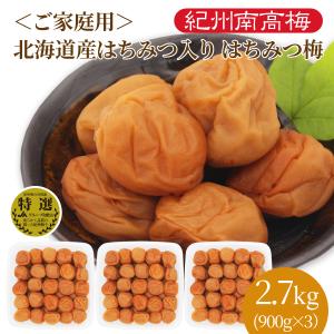 JA紀南 ご家庭用 紀州南高梅干 北海道産はちみつ入り はちみつ梅 塩分4