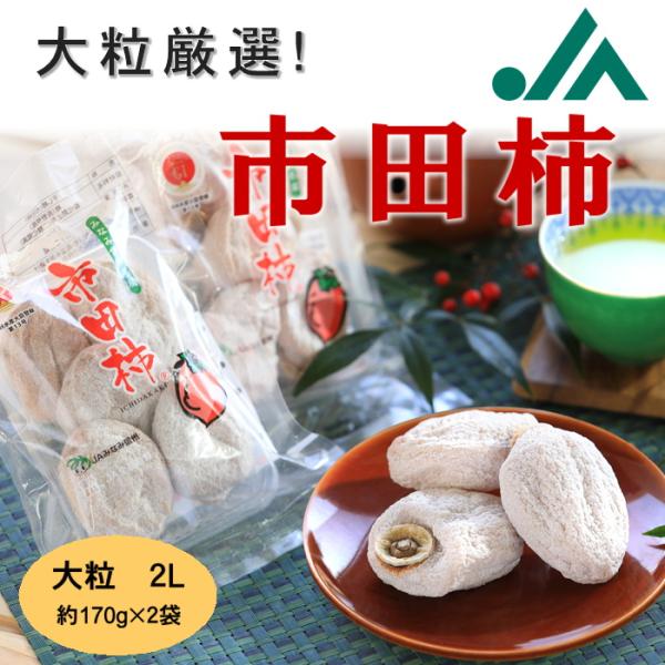 大粒厳選市田柿 340g(5〜6粒入×2袋） Y409 干し柿