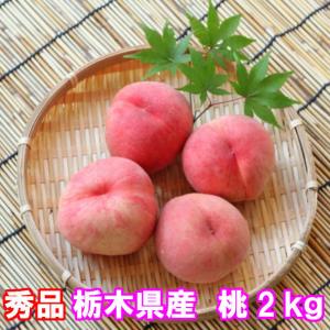 【秀品】桃 2kg 固め 小ぶり 栃木県産 箱入り キャリングケース 化粧箱 6から8玉｜ja-sano