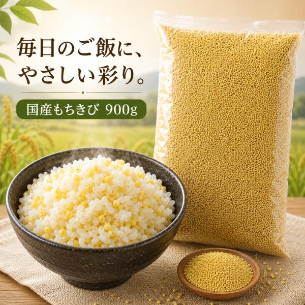 もちきび 国産 農薬栽培期間中不使用栽培 900g 雑穀米 品質確認ください 送料無料 産地は変動し...