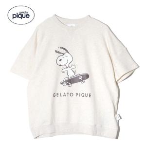 ジェラートピケ gelato pique ジェラピケ レディース スヌーピー プルオーバー 半袖 tシャツ ルームウェア パジャマ PWCT242240/room｜jack-o-lantern