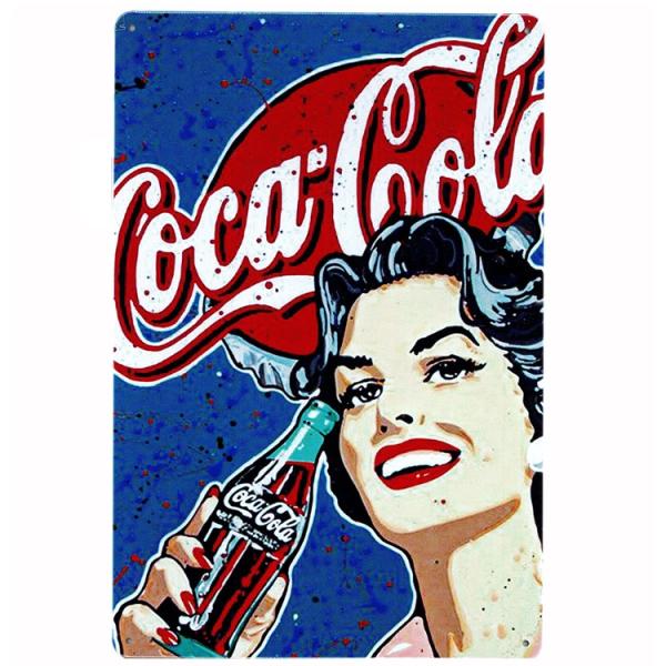 Coca Cola コカ コーラ ブリキ看板 メタルサインプレート サインボード アメリカン雑貨 ビ...