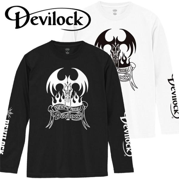 DEVILOCK デビロック「BOTH LOGO FIRE TATTOO LST」ロンT 長袖Ｔシャ...