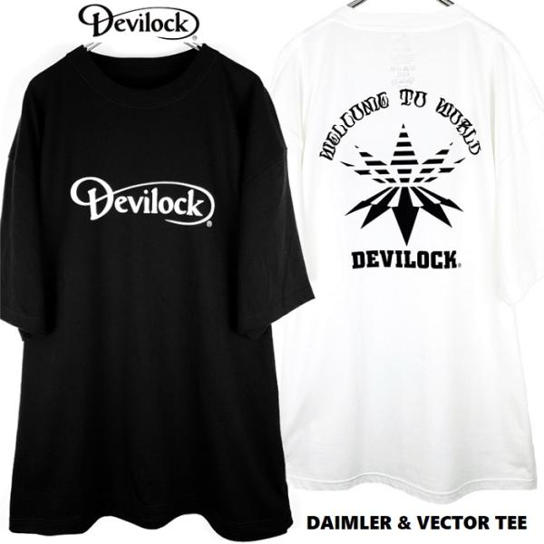 DEVILOCK デビロック「DAIMLER &amp; VECTOR TEE」半袖Ｔシャツ ビッグ 黒白 ...