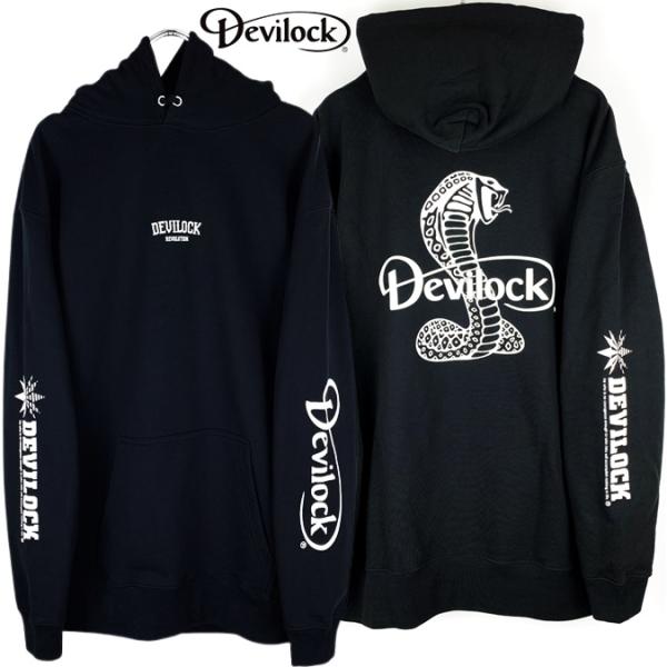 (再入荷) DEVILOCK デビロック「BOTH LOGO COBRA HOODIE」プルオーバー...
