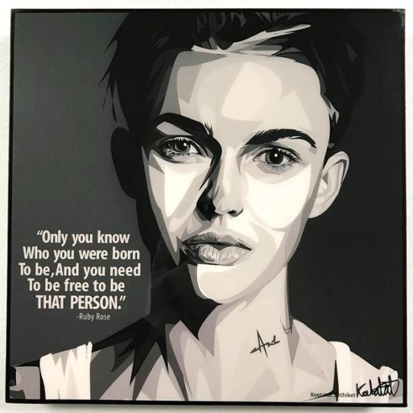 Ruby Rose ルビー ローズ「ポップアートパネル Keetatat Sitthiket キータ...