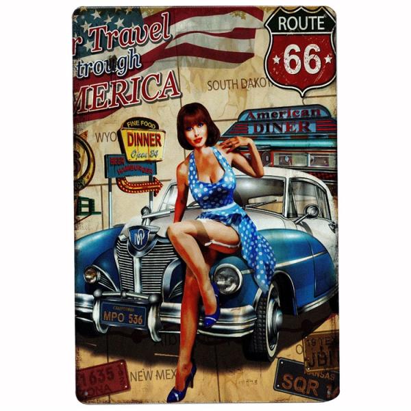 Pin-up Girl (8) ピンナップガール ブリキ看板 メタルサインプレート ボード USA ...