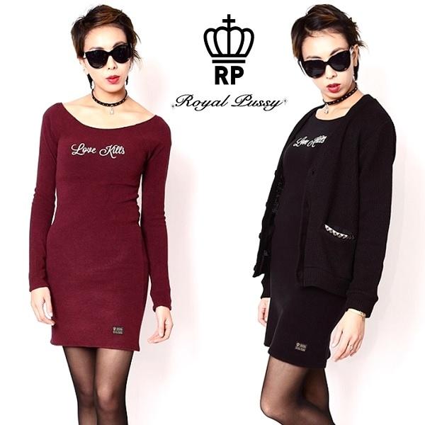 (30%OFF) ROYAL PUSSY ロイヤルプッシー「BOAT NECK WOOLY DRES...