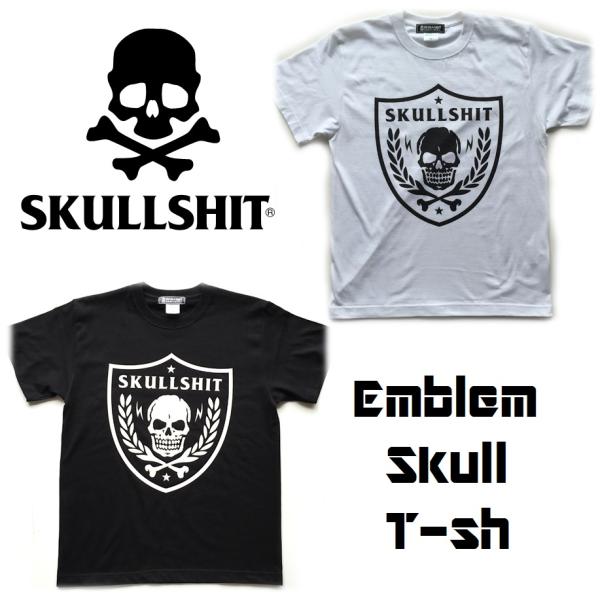 (30%OFF) SKULLSHIT スカルシット「Emblem Skull T-sh」半袖Ｔシャツ...