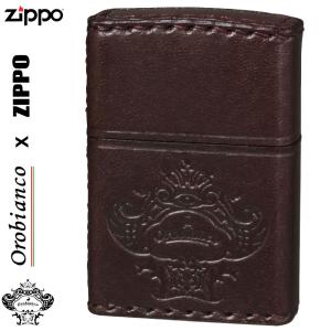 父の日：zippo (ジッポーライター)オロビアンコ　OROBIANCO　国産牛革巻き、手縫い ZIPPO ブラウン 送料無料（ネコポス対応）｜jackal