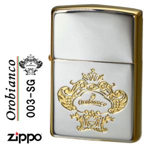 zippo(ジッポーライター)オロビアンコ エッチング　ロゴ　シルバー＆ゴールド　ORZ-003-SG  送料無料（ネコポス対応）｜jackal