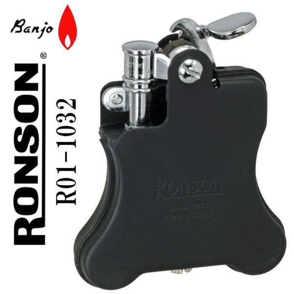 ロンソン ライター バンジョー RONSON Banjo オイルライター R01-1032 ブラック...