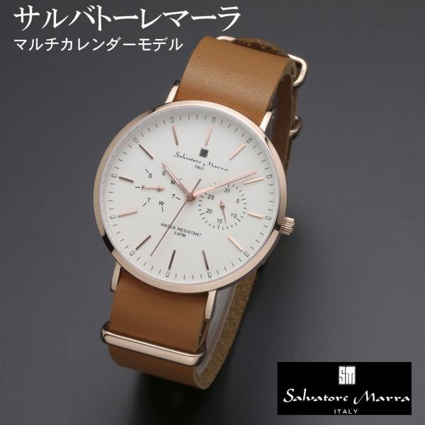 腕時計 メンズ レディース Salvatore Marra サルバトーレマーラ マルチカレンダー 3...