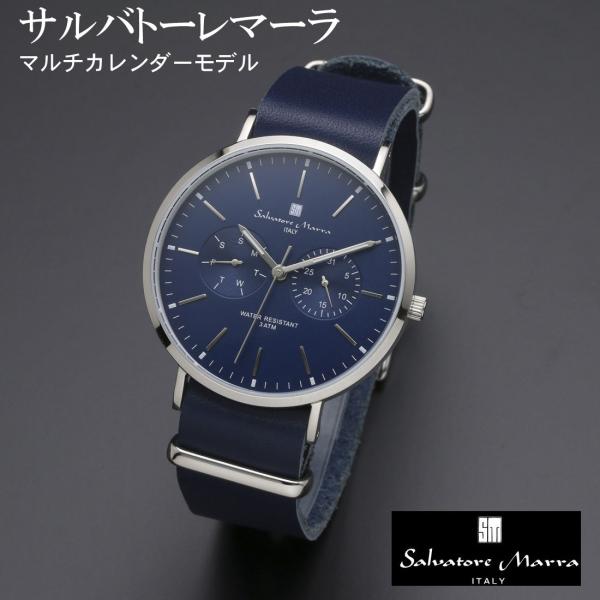 腕時計 メンズ レディース Salvatore Marra サルバトーレマーラ マルチカレンダー 3...