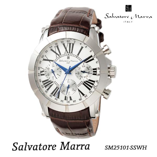 メンズ腕時計 Salvatore Marra サルバトーレマーラ   多軸クォーツ  革ベルト SM...