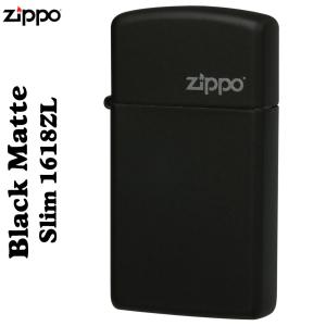 （ZIPPO）ブラックマットジッポスリム zippo ジッポ ライター #1618ZL 送料無料（ネ...