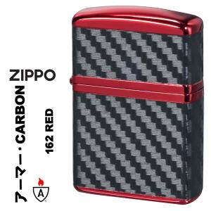 zippo アーマー　カーボンシリーズ　レッドイオン　エッチング　162RED-CARBON　オイルライター　4面カーボンシート貼り  ギフト送料無料（ネコポス対応）｜jackal