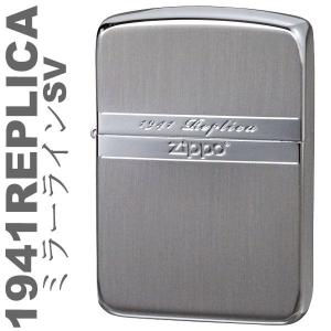 父の日：zippo ジッポ ジッポーライター 1941レプリカジッポー ミラーライン シルバー ZIPPO 送料無料（ネコポス対応）｜jackal