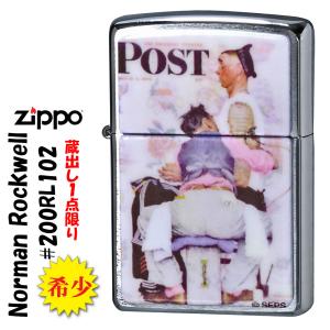 父の日：zippo 蔵出し 希少 2002年製 1点限り　ZIPPO ノーマン・ロックウェルデザイン　200RL102 送料無料（クロネコゆうパケット可）の商品画像