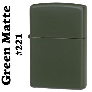 zippo(ジッポーライター)Green Matte グリーンカラーマットジッポー #221 送料無...